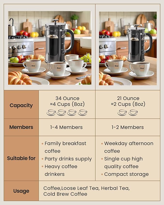 French Press Glass Coffee Maker